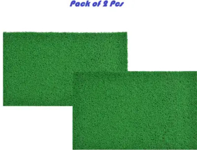 Aksh Creation Rubber Door Mat(Green, Pack of 2, Medium)