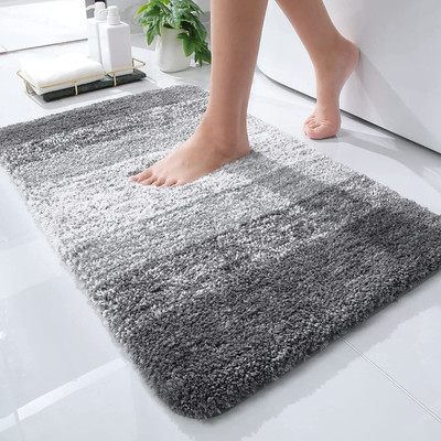 Slayy with Style Microfiber Door Mat(Grey, Large)