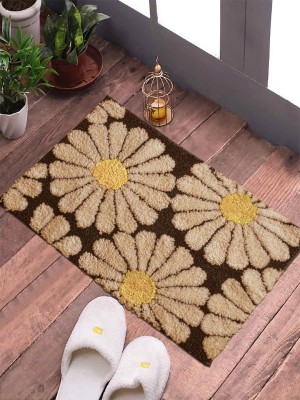 Fabinaliv Polycotton Door Mat(Brown, Medium)