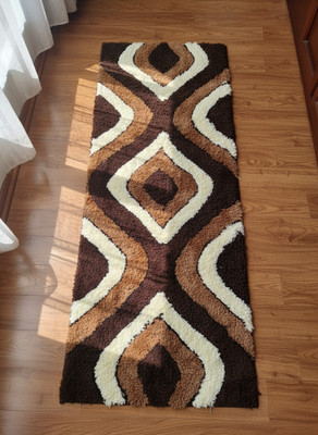 VIKCLIQUE Microfiber Floor Mat(Brown, Extra Large)