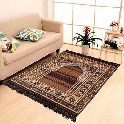 PAVIKA CREATIONS Cotton Prayer Mat(Brown, Large)