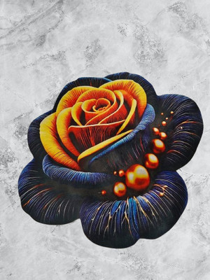 PumiTown Rubber Floor Mat(Flower Mat yellow Motti, Free)