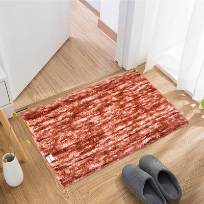 HOMESTIC by Kuber Industries Microfiber Door Mat(Orange, Medium)