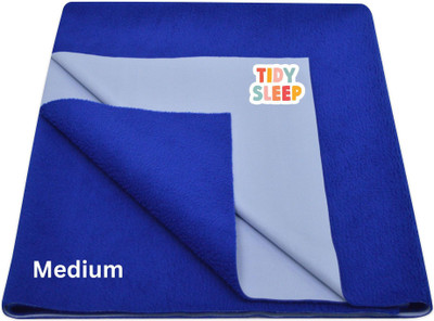 TIDY SLEEP Cotton, Fleece Baby Bed Protecting Mat(Royal blue, Medium)