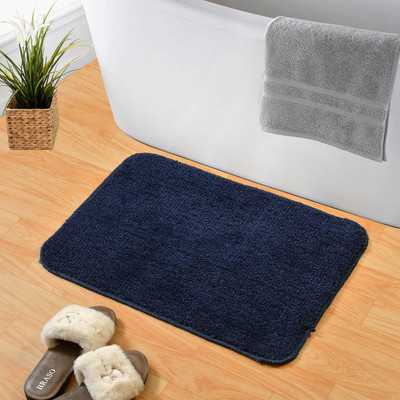Slayy with Style Microfiber, PP (Polypropylene) Floor Mat(Blue, Medium)