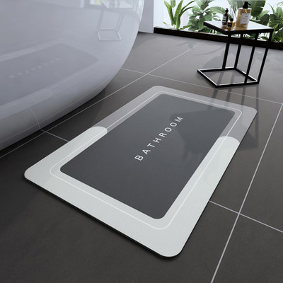 HurryShoppy Rubber Bathroom Mat(Multicolor, Large)