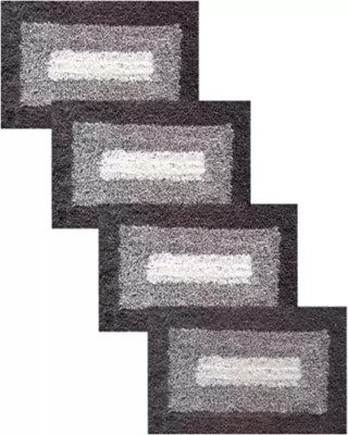 KALYAN GLOBAL Cotton Door Mat(Grey2, Small, Pack of 4)