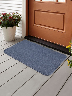 Saral Home Polyester Bathroom Mat(Turquoise, Medium)