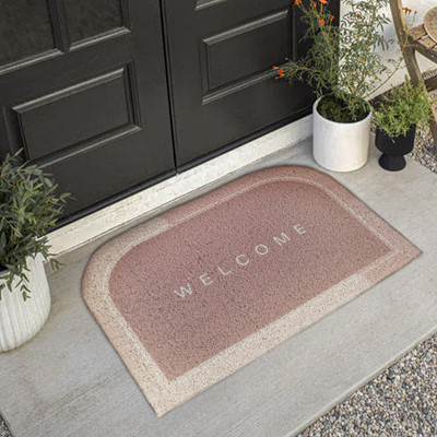 STATUS PVC (Polyvinyl Chloride) Door Mat(Brown, Medium)