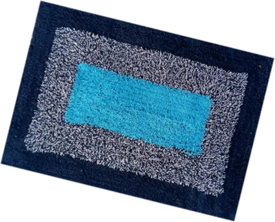 Rylie Cotton Bathroom Mat(Blue, Small)