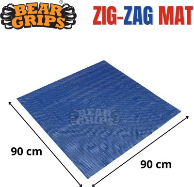 Bear Grips PVC (Polyvinyl Chloride) Bathroom Mat(Blue, Large)