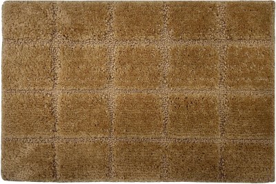 Flortex Polyester Bathroom Mat(Camel, Free, Pack of 2)