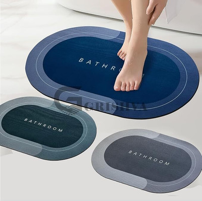 YANSI Rubber Bathroom Mat(Multicolor, Medium)