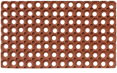 Somadev Rubber Bathroom Mat(Brown, Medium)