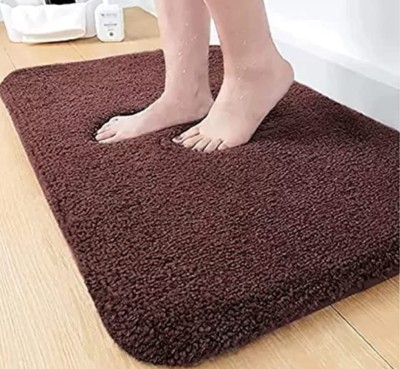 HOWNICE Cotton, Polyester, Microfiber Door Mat(Brown, Medium)