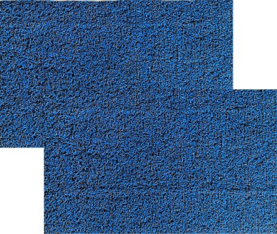 VSTUCART PVC (Polyvinyl Chloride) Door Mat(Blue Black, Free, Pack of 2)