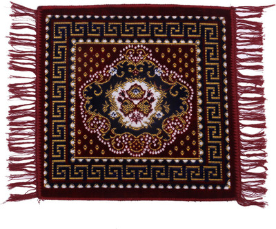 KUBER INDUSTRIES Velvet Prayer Mat(Maroon, Free)