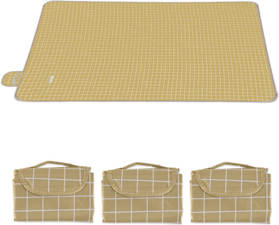 KUBER INDUSTRIES Polyester Chatai Mat(Brown, Extra Large, Pack of 4)