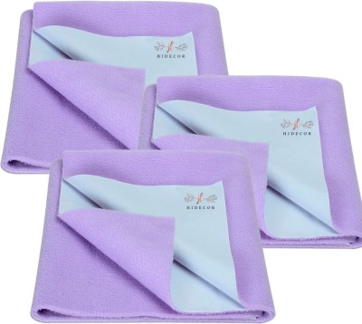 HIDECOR Cotton Baby Bed Protecting Mat(Light Purple, Medium, Pack of 3)