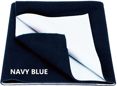 LORDWISH Cotton Baby Bed Protecting Mat(Dark Blue, Small)