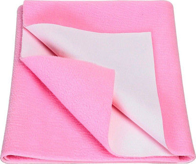 SBTs Polyester, Rubber, Cotton Baby Bed Protecting Mat(Pink, Medium)