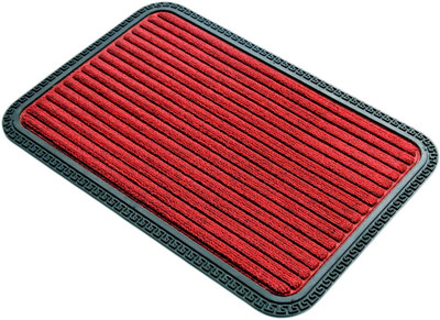Mats Avenue PP (Polypropylene), Rubber Floor Mat(Red, Extra Large, Pack of 2)