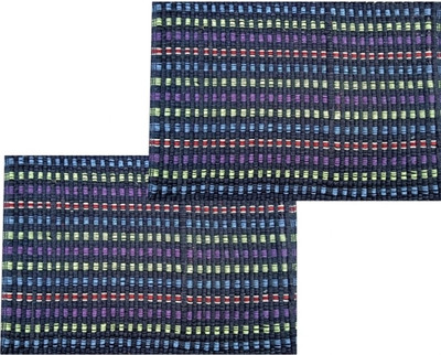 croox Cotton Door Mat(Dark-Multi, Medium, Pack of 2)