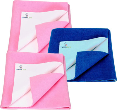MummCare Cotton Baby Bed Protecting Mat(Pink, Pink, Blue, Small, Pack of 3)