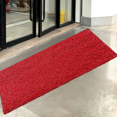 VSTUCART Rubber Door Mat(Red, Extra Large)