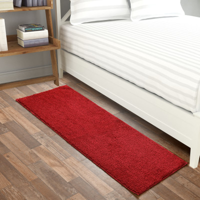 MAA HOME CONCEPT Microfiber Floor Mat(Red, Extra Large)