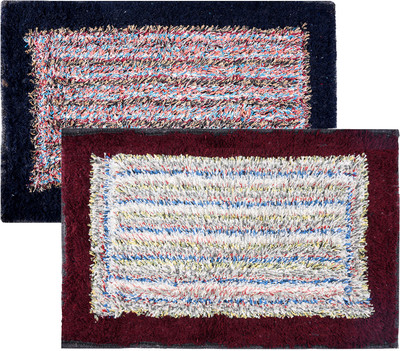 KUBER INDUSTRIES Microfiber Door Mat(Multicolor, Medium, Pack of 2)