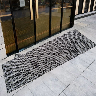 VSTUCART PVC (Polyvinyl Chloride) Door Mat(Grey, Extra Large)