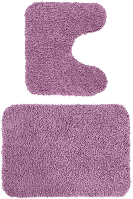AtoZ Polyester Bathroom Mat(Onion-Pink, Pack of 2, Large)