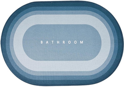 Nirvani Rubber Door & Floor Mat(Blue, Medium)