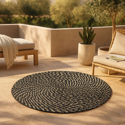 ELEGANT WEAVERS Microfiber Door & Floor Mat(Black, White, Medium)