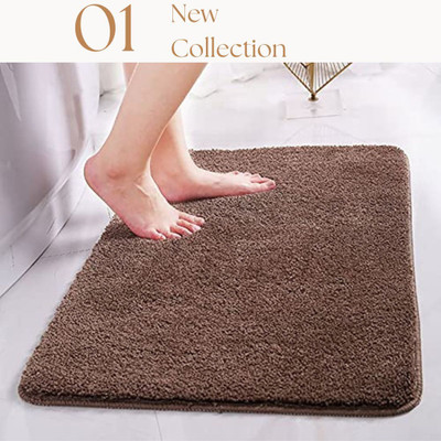 Slayy with Style Microfiber Door Mat(Brown, Large)