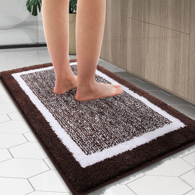 MAA HOME CONCEPT Microfiber Door Mat(Brown, Medium)