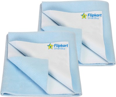 Flipkart SmartBuy Cotton Baby Bed Protecting Mat(Sky Blue, Medium, Pack of 2)