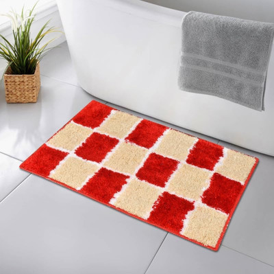 MINGET Microfiber Door Mat(Red, Medium)
