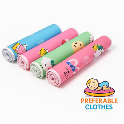 Preferable Clothes Cotton Baby Bed Protecting Mat(Multicolor, Pack of 4, Free)