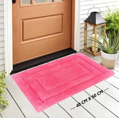 SKYAERON10 Cotton Door Mat(Pink, Medium)
