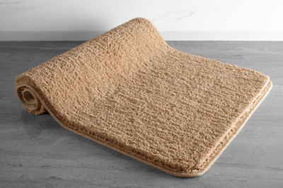 Chhogli Microfiber Bathroom Mat(Beige, Medium)