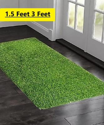 Worthful Creations Artificial Grass Door Mat(Green, Small)