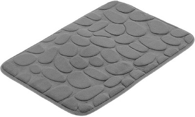 Krevia Polyester Door Mat(Grey, Medium)