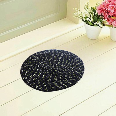 VSTUCART Cotton Door Mat(Black, Medium)