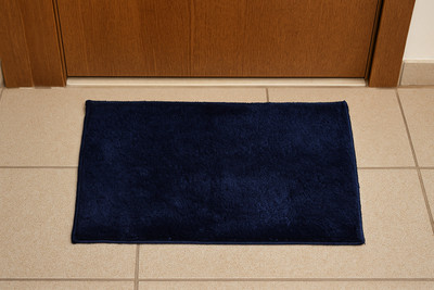 AA Global Microfiber, Rubber Door & Floor Mat(Blue, Light Grey, Pack of 2, Medium)