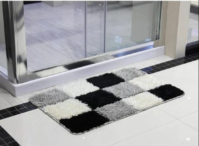 New Trendz Polyester Door Mat(Grey, Medium)