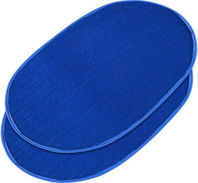 KUBER INDUSTRIES Microfiber Door Mat(Blue, Large, Pack of 2)