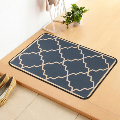 Story@home Polyester Floor Mat(Blue, Green, Medium)