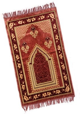 ALRAZA LOOMS Velvet Prayer Mat(Brown, Large)